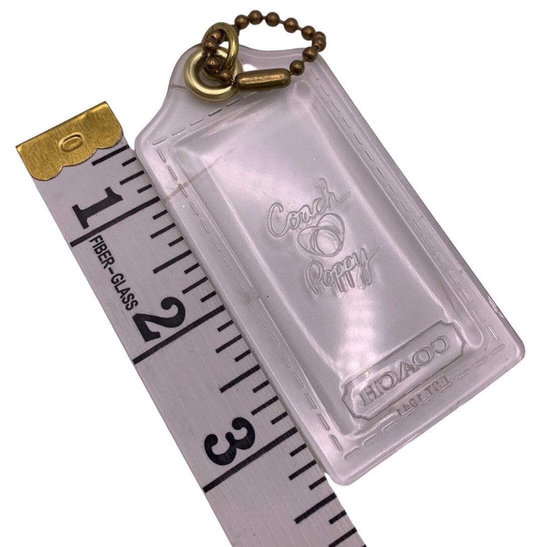 COACH Clear Poppy Replacement Hang Tag Bag Charm