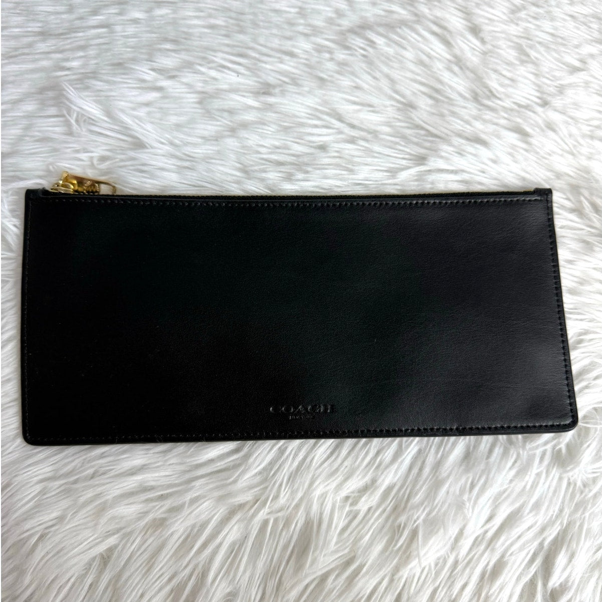 COACH Black Slim Case Pouch