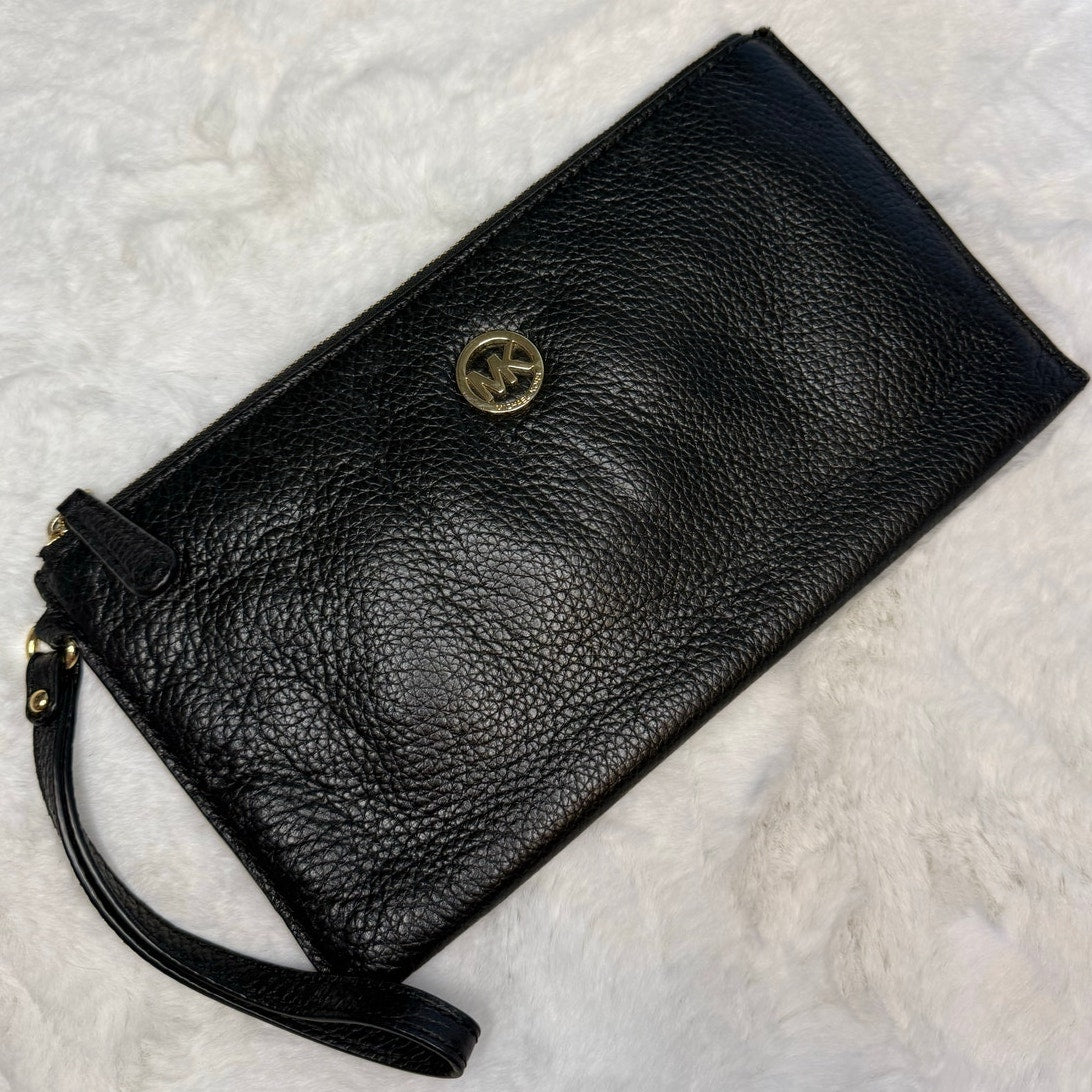 Michael Kors Black Wristlet with Card Slots