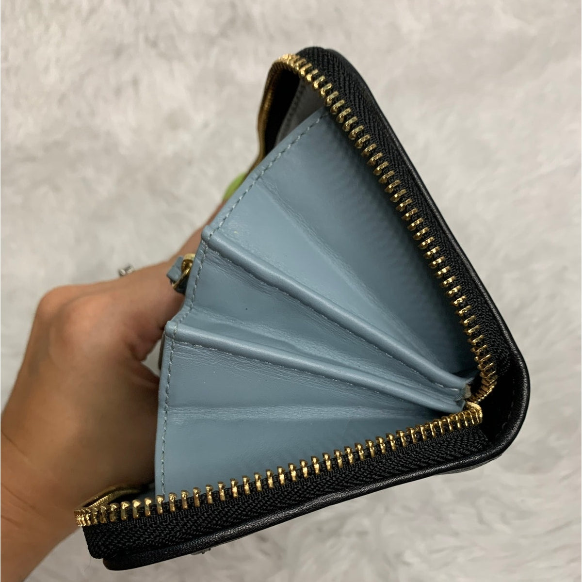 y2k Coach Double Buckle Black Wallet