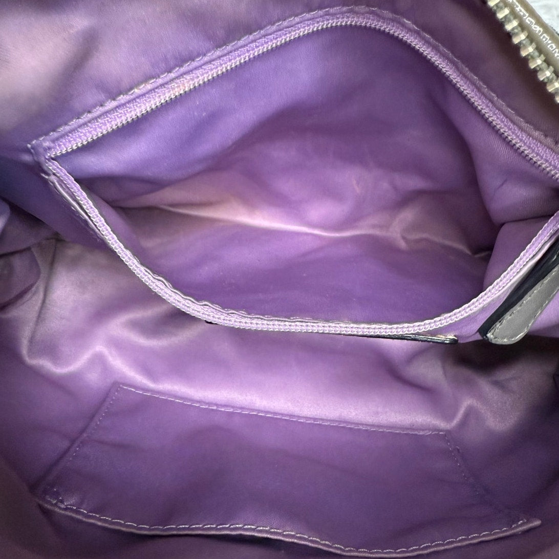 y2k COACH Leopard Silver Metallic Mini Purse shoulder bag