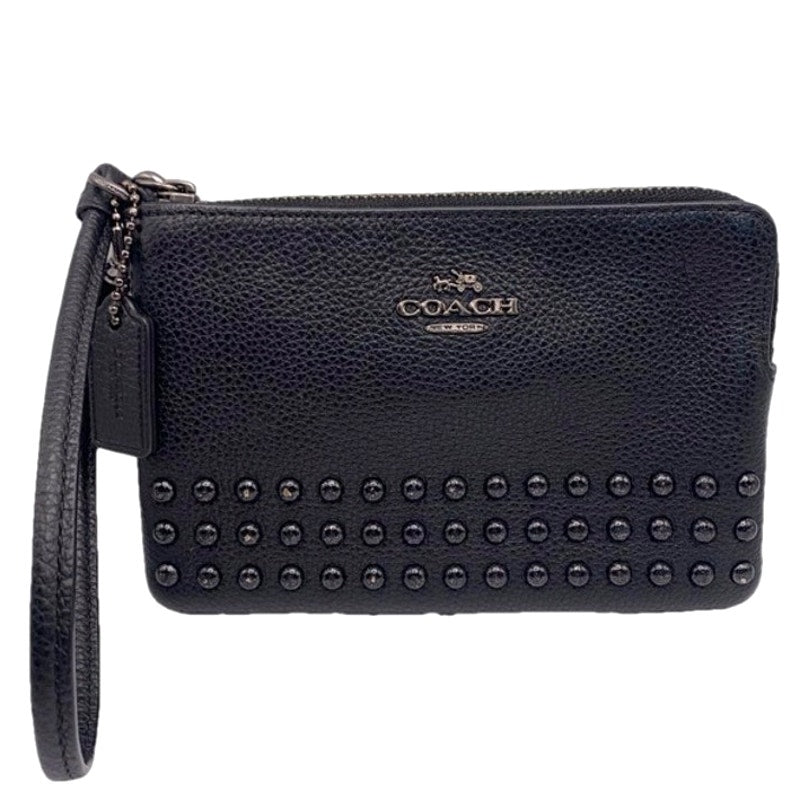 COACH Black Stud Wristlet