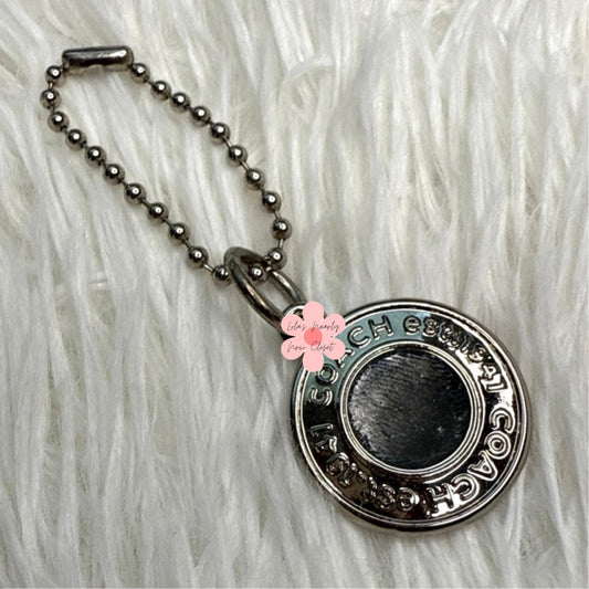 1" Coach Metal Circle Replacement Hangtag Hang Tag Bag Charm