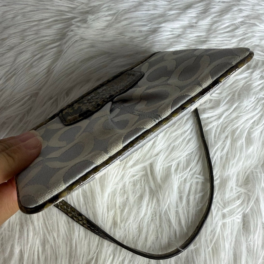 COACH Signature Animal Print Canvas Wristlet