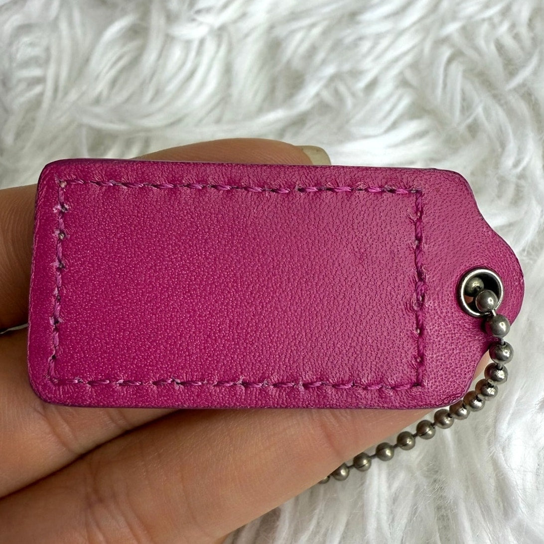 1.5" Coach Fob Bag Charm Hang tag Hangtag
