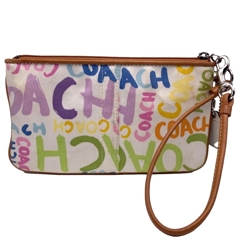 COACH Graffiti Signature Wristlet