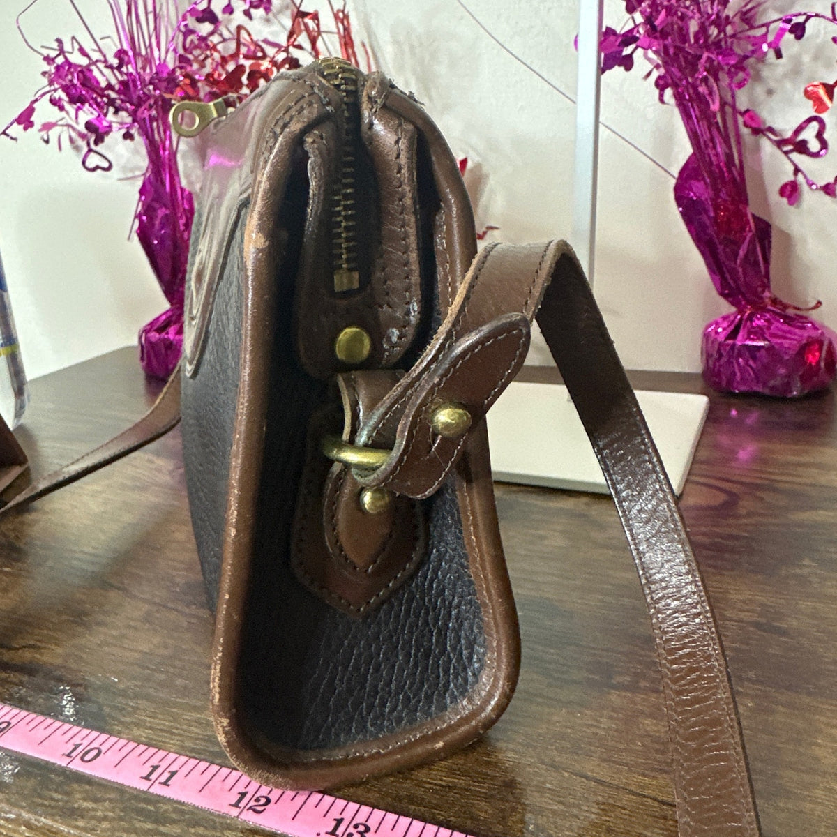 Vintage Dooney and Bourke Black and Brown Crossbody