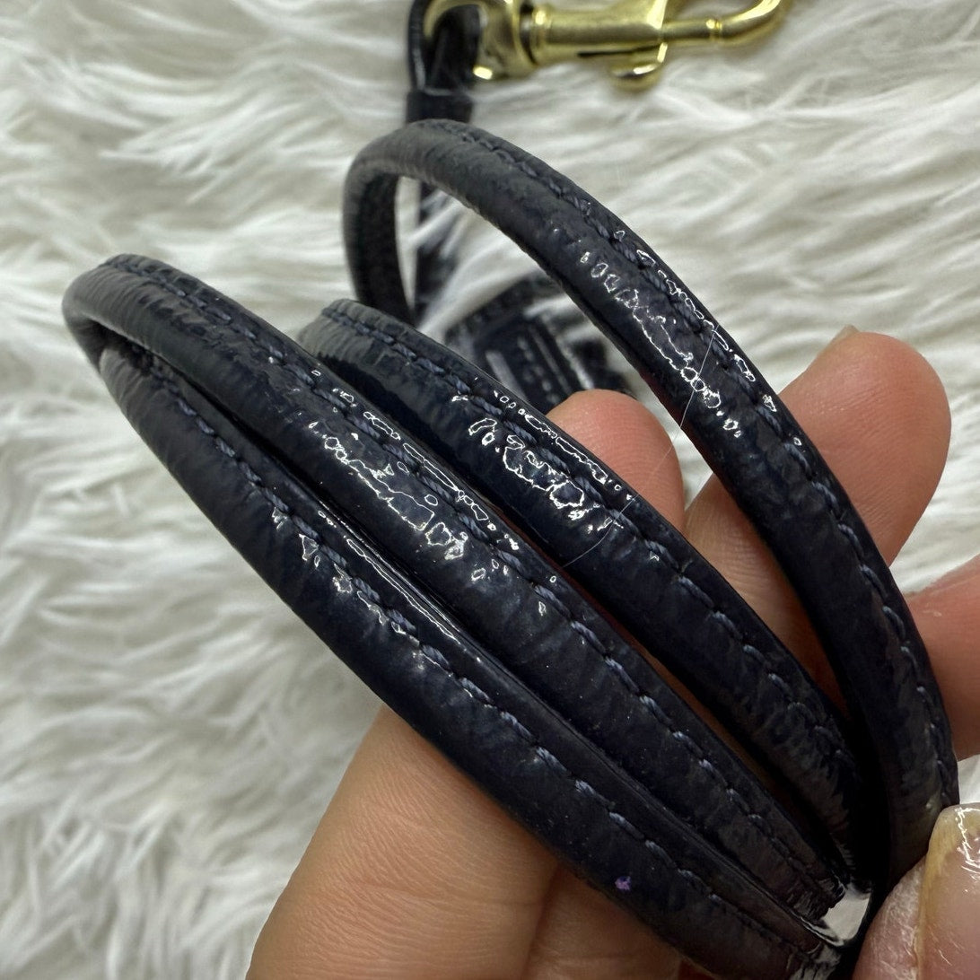 COACH Black Gold Patent Leather Hangtag Hang tag and Crossbody Replacement Strap