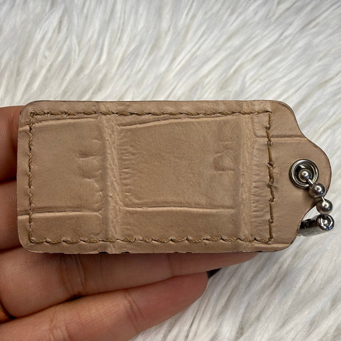 2.5" COACH Crocodile Fob Bag Charm Hang tag Hangtag