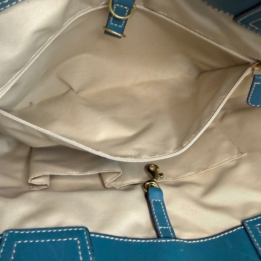 y2k Coach Straw Tote Shoulder Bag