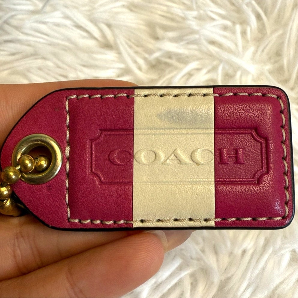 2.5" COACH Fob Bag Charm Hang tag Hangtag