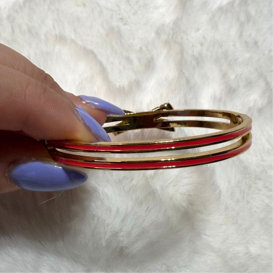 Kate Spade New York Enamel Bow Bangle Bracelet