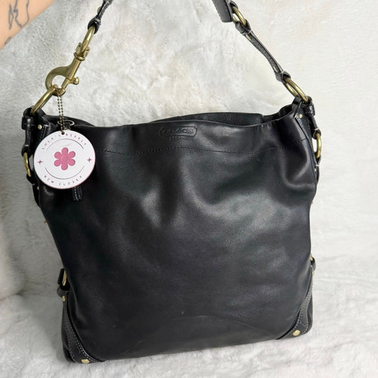 y2k Coach Black Carly Hobo Large Shoulder Bag