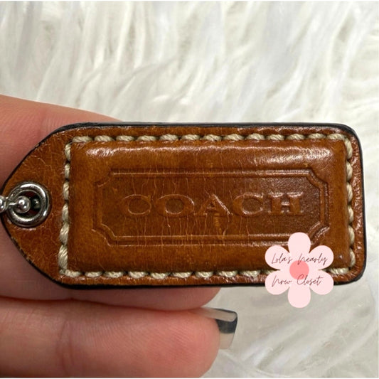 1.5" y2k COACH Vintage Fob Bag Charm Hang tag Hangtag