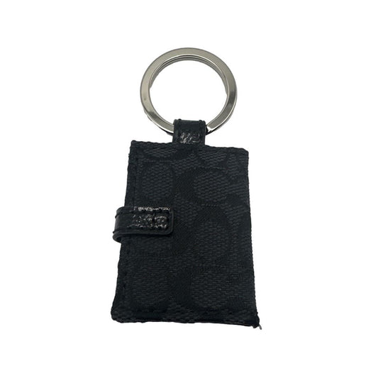 NWT Vintage COACH Signature Black Bag Charm with Photo Slot