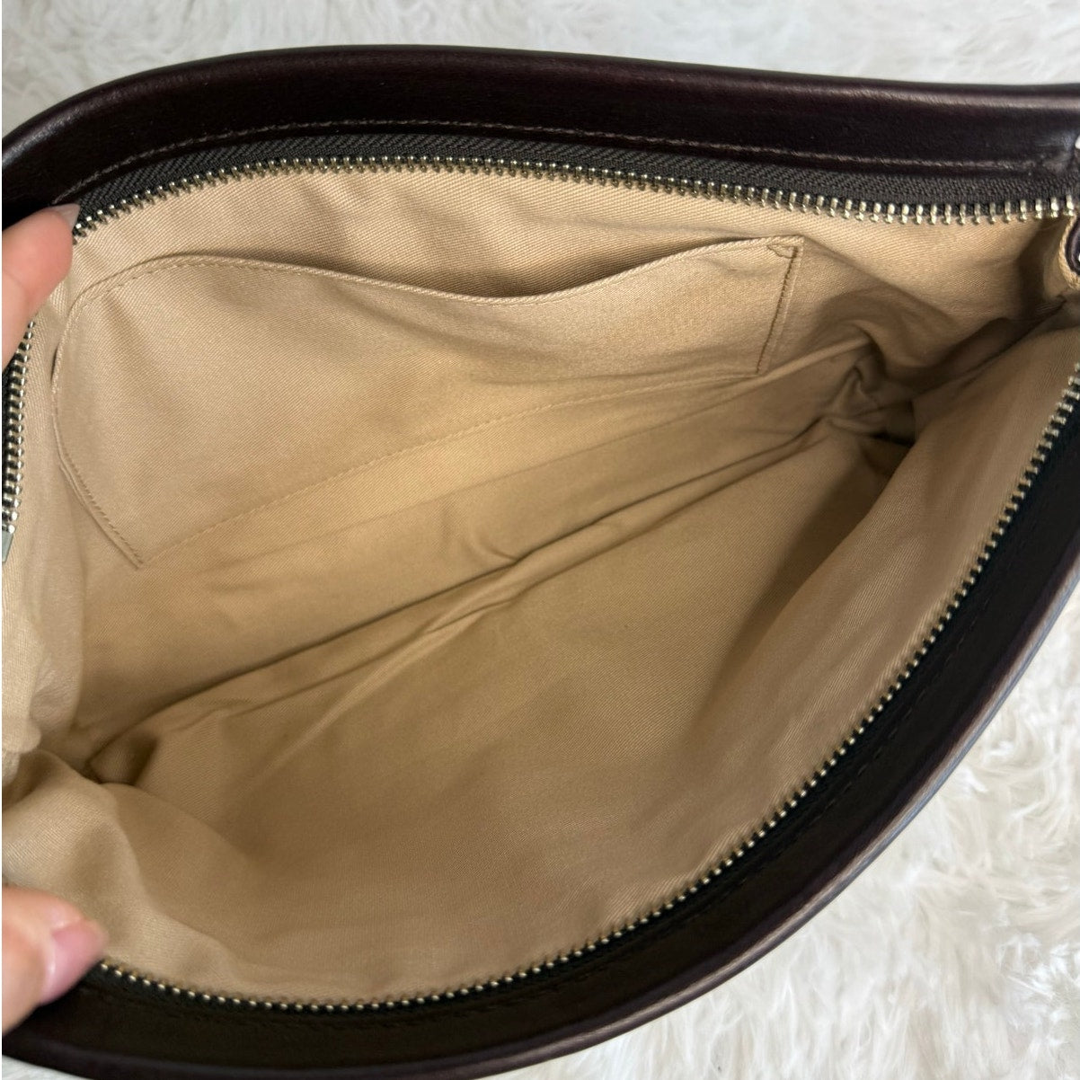 Coach Legacy Ocelot Haircalf Leather Zipper Pouch Clutch