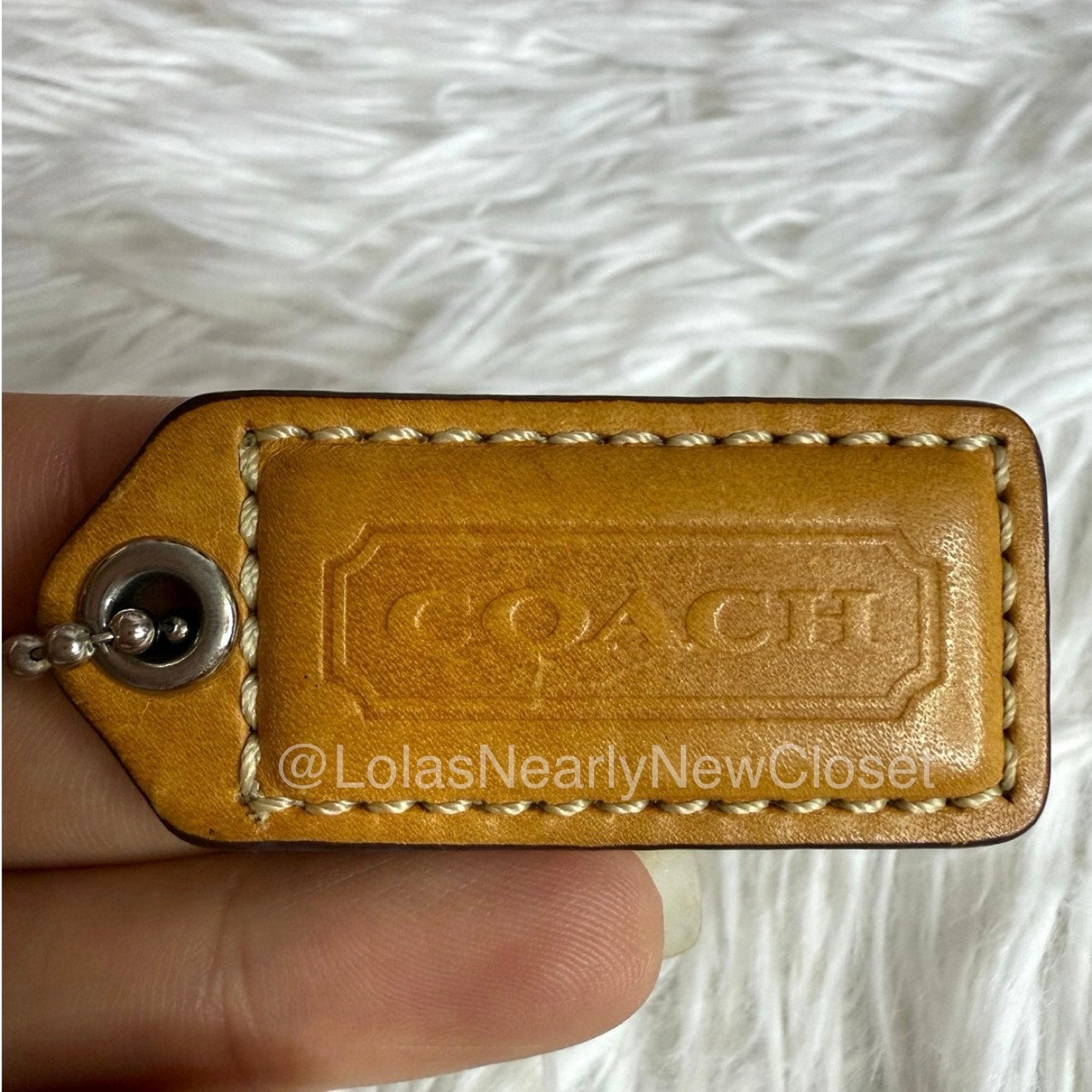 2"  y2k COACH Fob Bag Charm Hang tag Hangtag