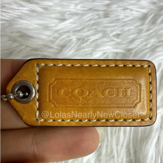 2"  y2k COACH Fob Bag Charm Hang tag Hangtag