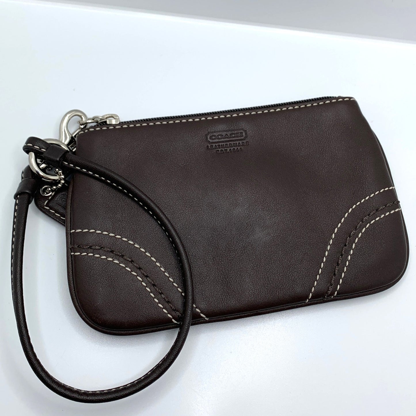 y2k Coach Brown Wristlet