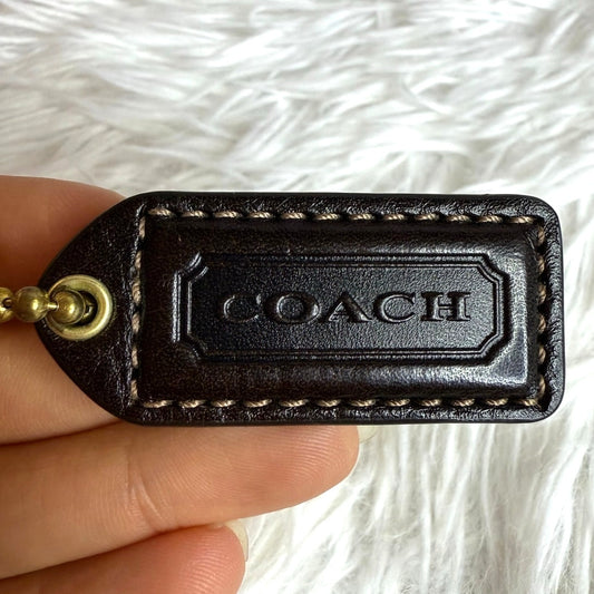 1.5" y2k COACH Vintage Fob Bag Charm Hang tag Hangtag