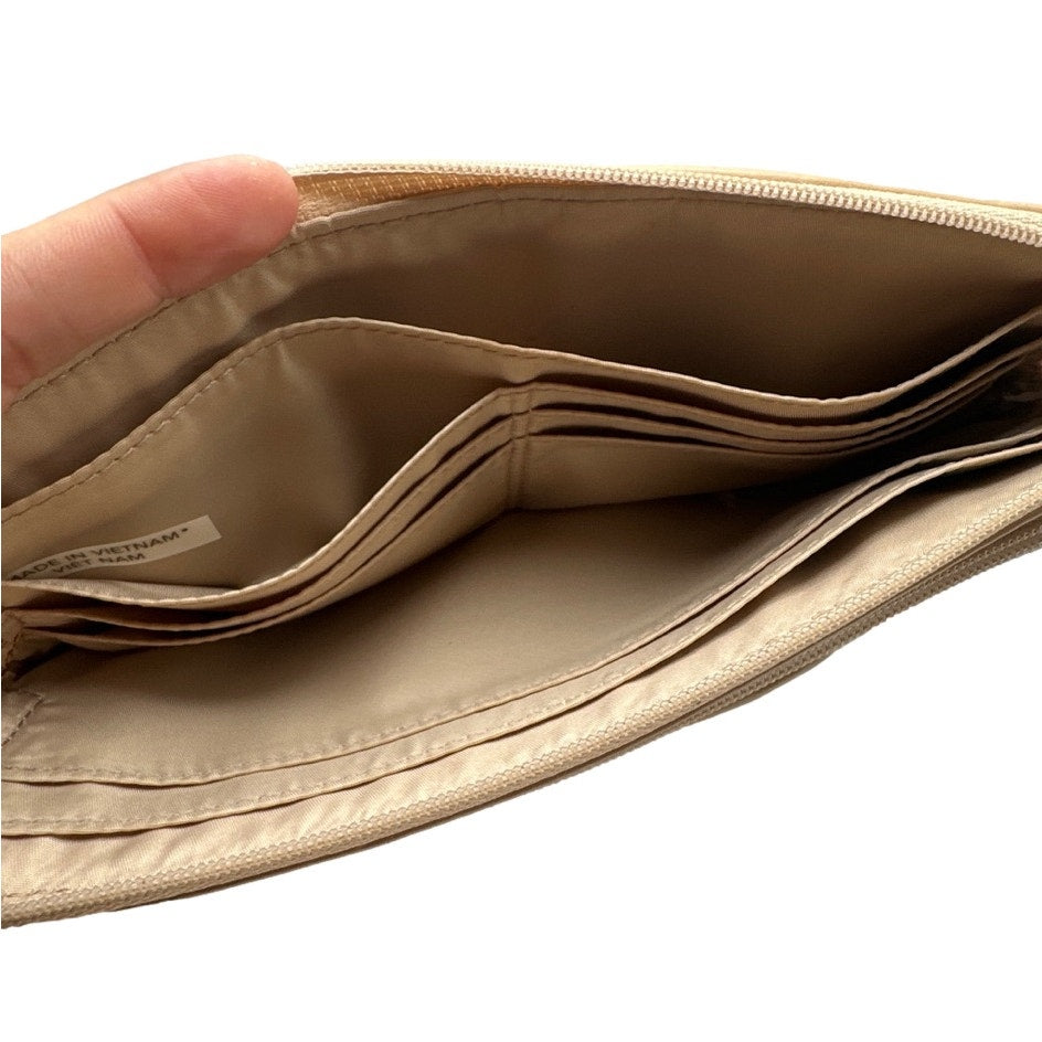 COACH Tan Signature Canvas Wristlet  Wallet