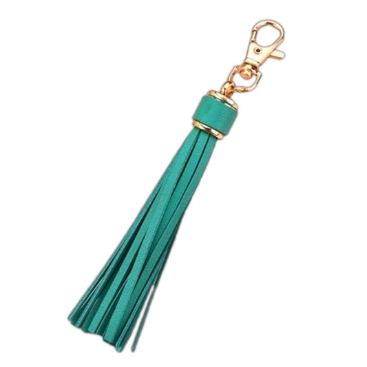 NEW Green/Blue Tassel Bag Charm Tassels Keychains Purse Charms