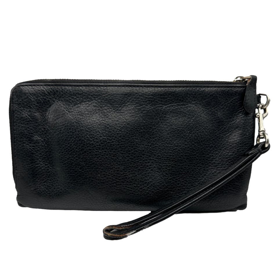 COACH Black Double Wristlet with Card Slot