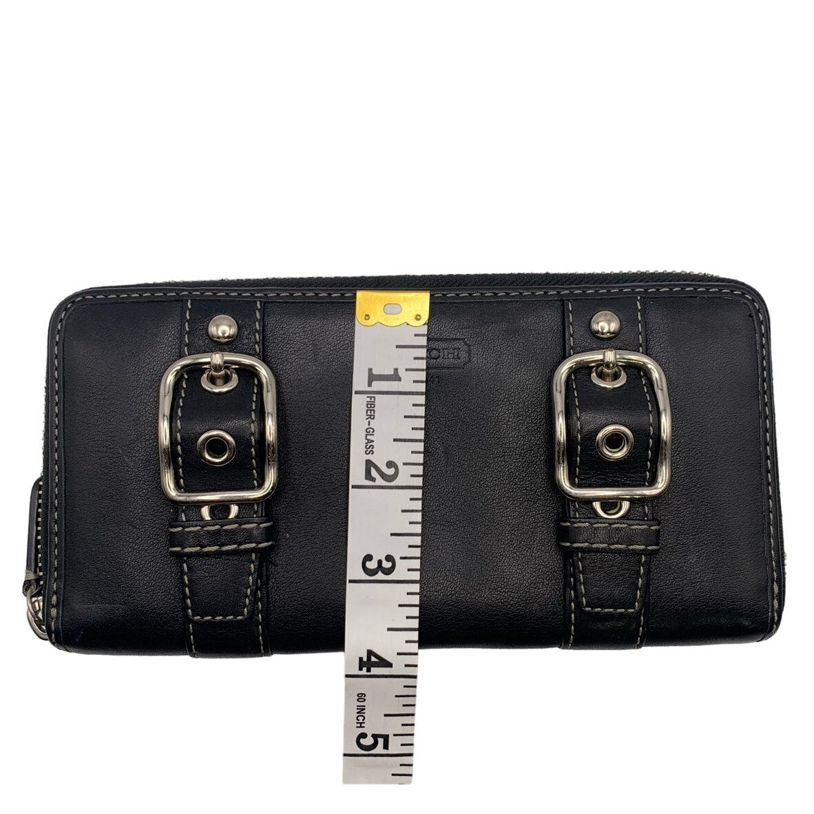 COACH y2k Soho Zoe Double Buckle Black Wallet