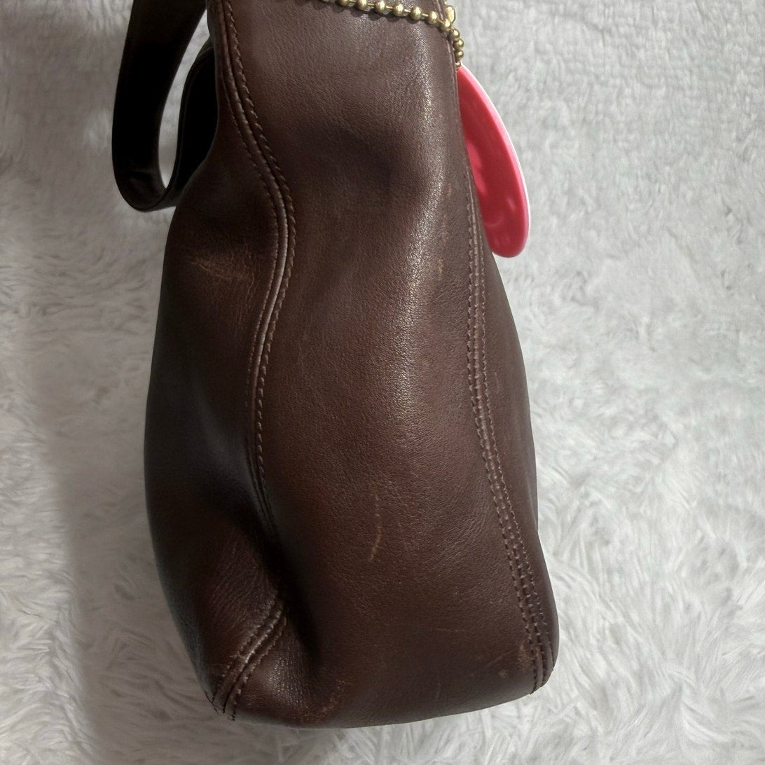 Vintage COACH 1997 Mahogany 4174 Flatiron Zip Shoulder Bag