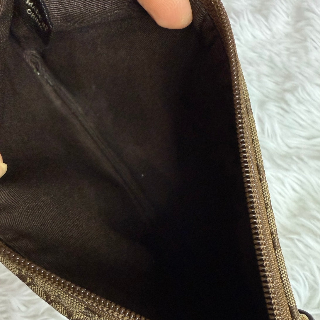 COACH y2k Soho Brown Signature Canvas Wristlet
