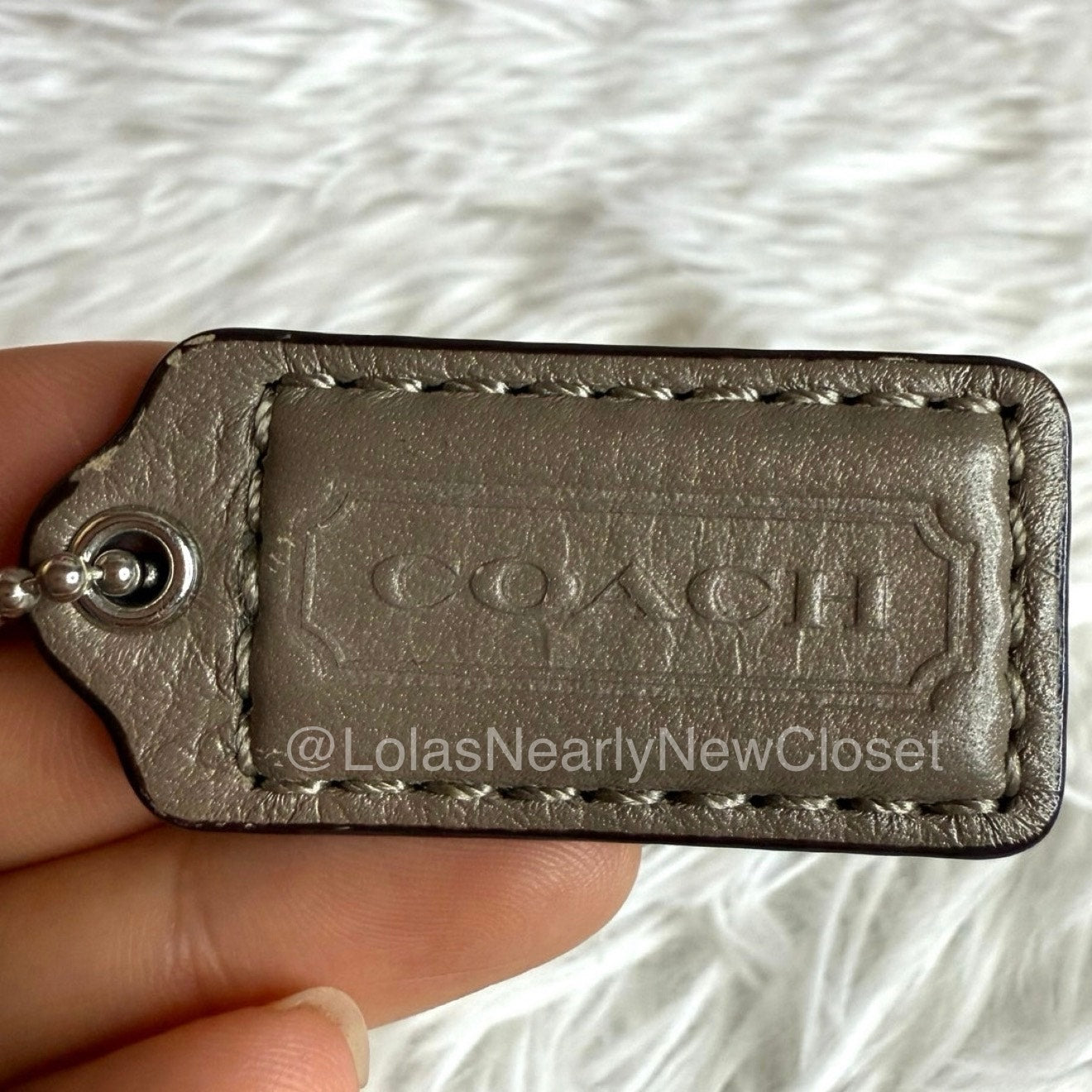 1.5" COACH  Fob Bag Charm Hang tag Hangtag