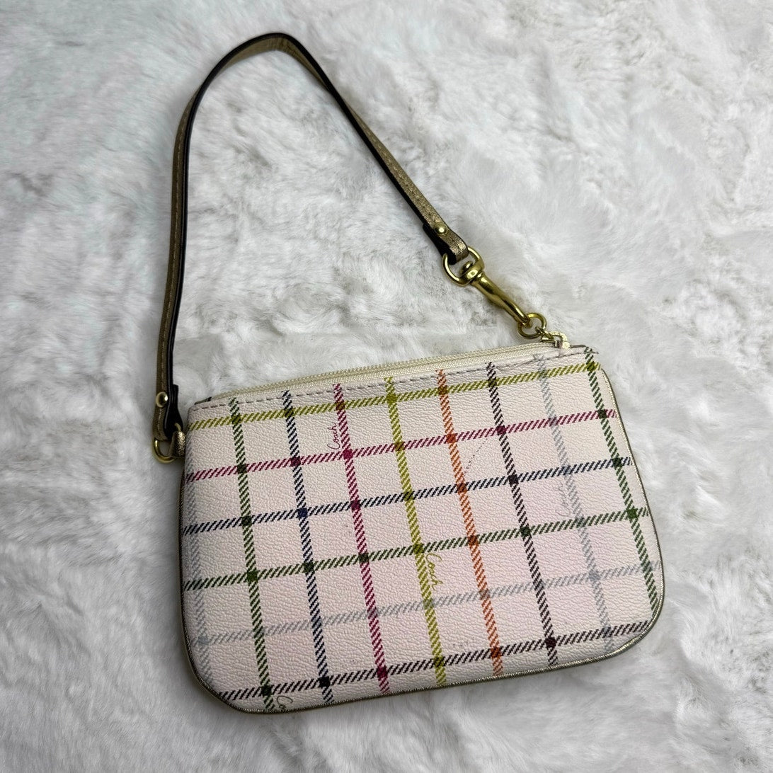 Coach Peyton Tattersall Plaid Wristlet