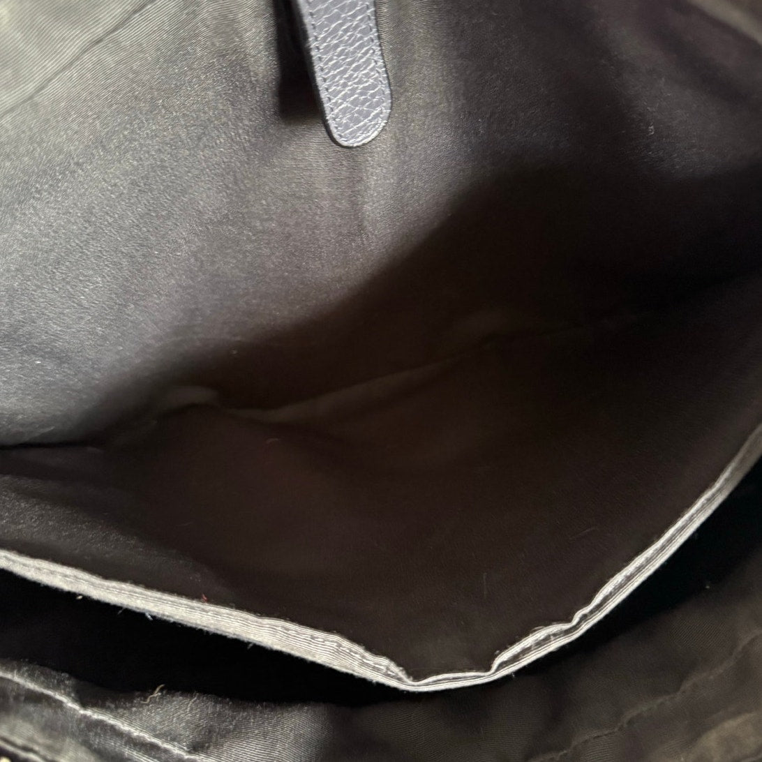 Coach BOND F72308 Black Leather Briefcase w/ Crossbody Strap