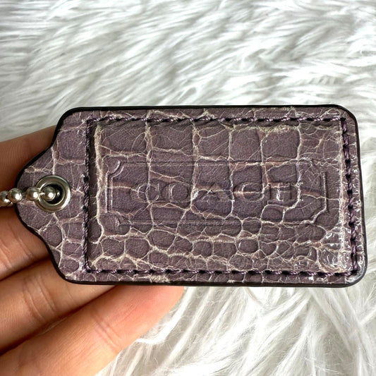COACH Purple Fob Bag Charm Hang tag Hangtag