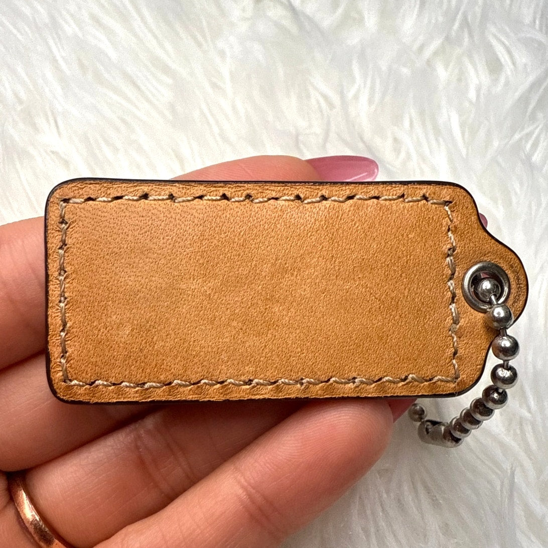 2" COACH Fob Bag Charm Hang tag Hangtag