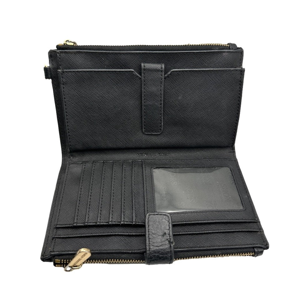MICHAEL KORS Black Jet Set Tavel Wallet w/ Phone Holder