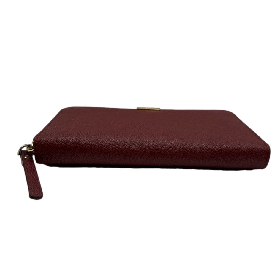 KATE SPADE New York Maroon Zip Around Wallet