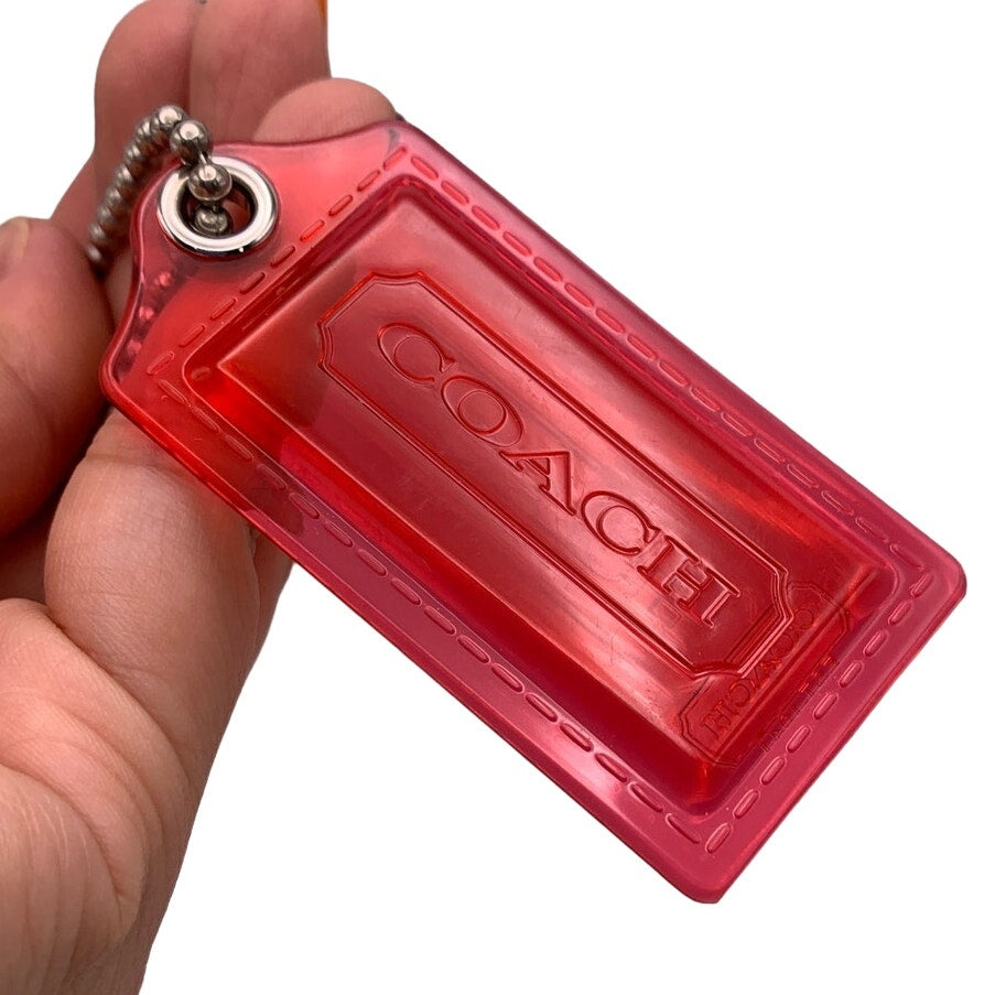 COACH Poppy Red Clear Replacement Hang Tag Bag