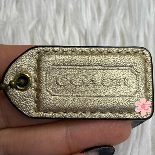 1.5"" y2k COACH Vintage Fob Bag Charm Hang tag Hangtag