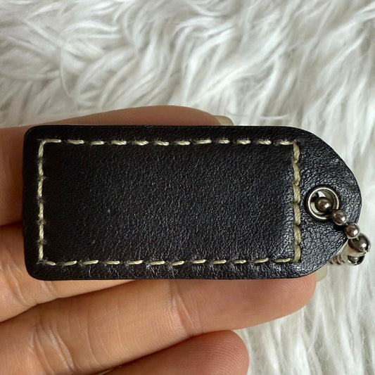 1.5" y2k COACH Brown Fob Bag Charm Hang tag Hangtag
