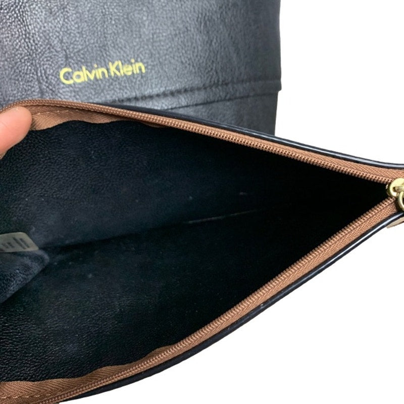 CALVIN KLEIN Black and Brown Crossbody and Wristlet