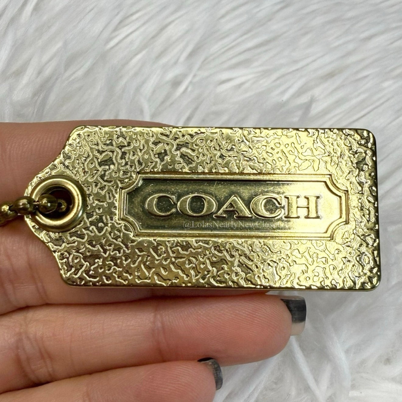 RARE 2” COACH Vintage Fob Bag Charm Hang tag Hangtag