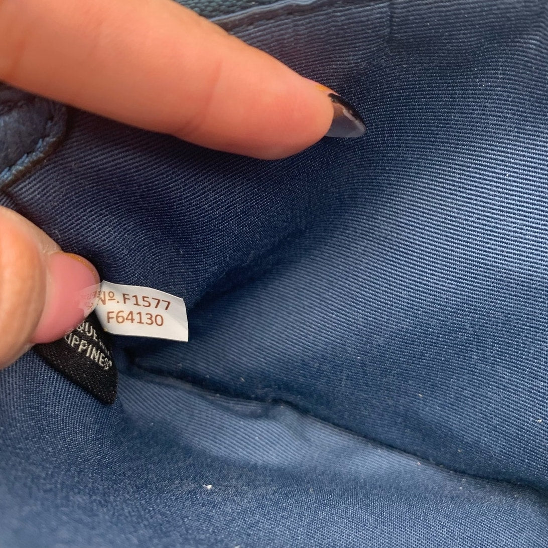 SALE COACH Blue Double Zipper Around Wristlet