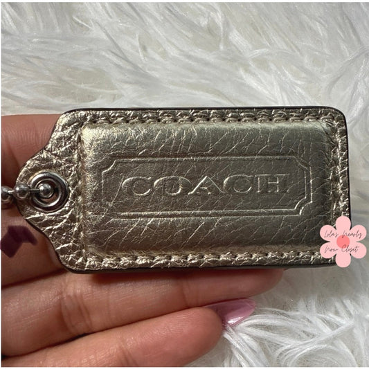 2" COACH Gold Fob Bag Charm Hang tag Hangtag