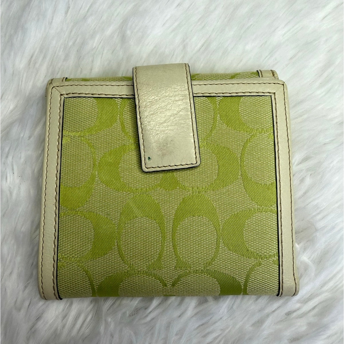 Vintage COACH  y2k Lime Wallet