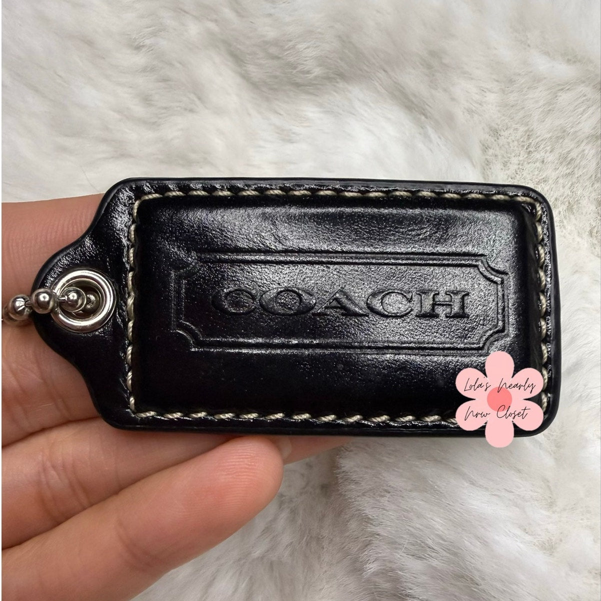 2” COACH Fob Bag Charm Hang tag Hangtag