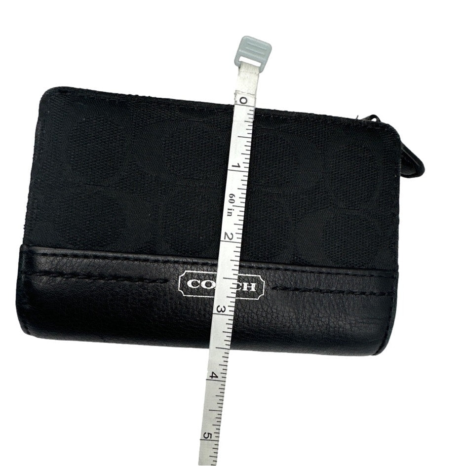 COACH Black Signature Canvas Wallet