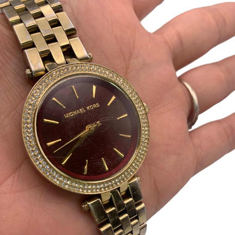 MICHAEL KORS Mini Darci Mother Gold Tone Watch