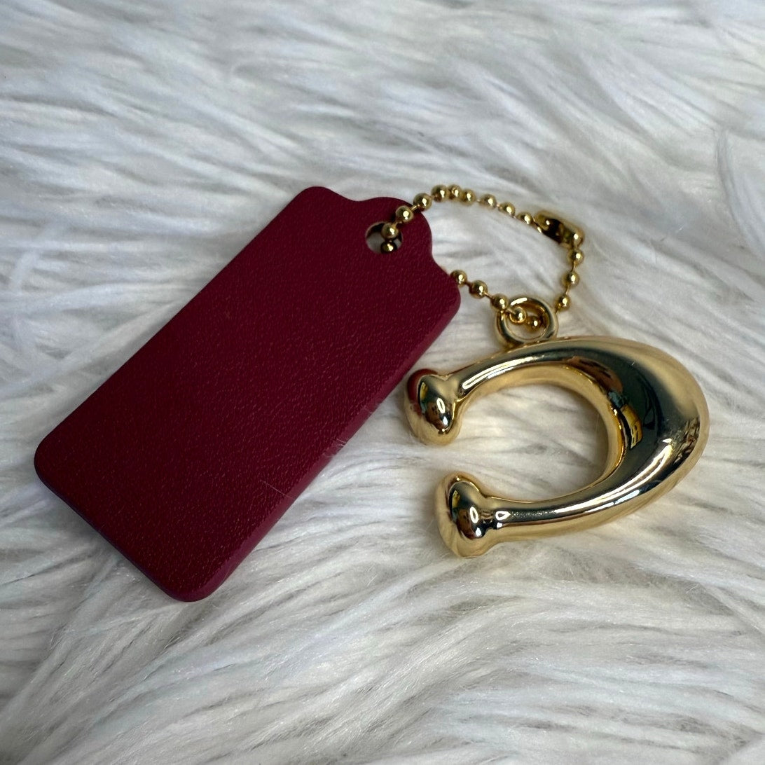 COACH "C" Hang Tag Key Fob Bag Charm