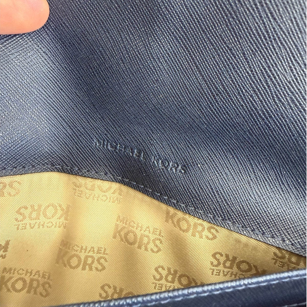 Michael Kors Blue Slim Wallet